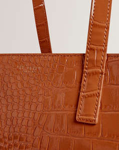 TED BAKER WELLMA Croc Effect Extra Large Icon Bag
