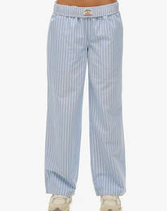 SUPERDRY D2 OVIN COTTON STRIPE ELASTIC TROUSER WOMENS TROUSERS