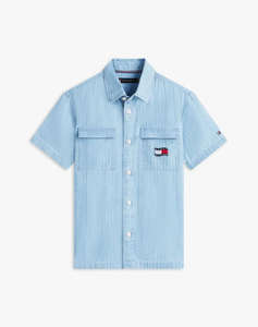 TOMMY HILFIGER WAVY FLAG HERRINGBONE SHIRT SS