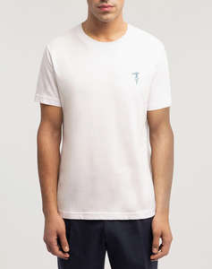 TRUSSARDI REGULAR FIT CHROMED GREYHOUND T-SHIRT