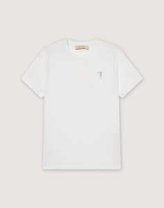 TRUSSARDI REGULAR FIT CHROMED GREYHOUND T-SHIRT