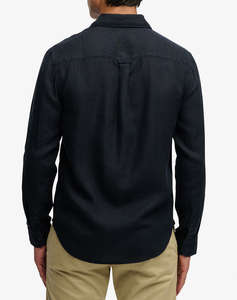 SUPERDRY  D2 STUD RIVIERA L/S LINEN SHIRT MENS SHIRT