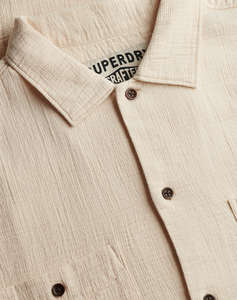 SUPERDRY  D2 STUD MERCHANT TEXTURED S/S SHIRT MENS SHIRT