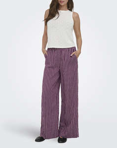 ONLY ONLMELDOLA LONG STRIPED WIDE PANTS WVN