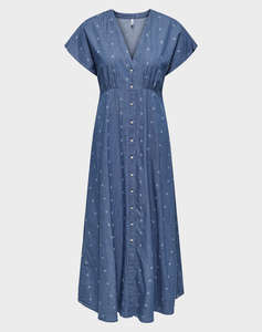 ONLY ONLNOVA AZURE LONG DRESS WVN