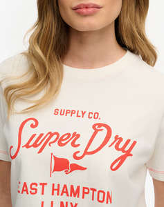 SUPERDRY D4 OVIN HERITAGE HAMPTONS TEE WOMENS BLOUSE