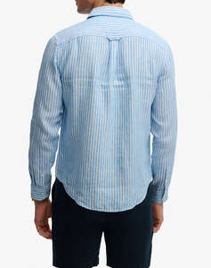 SUPERDRY  D2 STUD RIVIERA L/S LINEN SHIRT MENS SHIRT