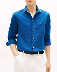 TOMMY HILFIGER OVD INDIGO SEERSUCKER SHIRT
