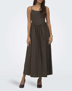 ONLY ONLLIKARA STRAP WAIST LONG DRESS WVN