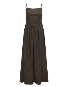 ONLY ONLLIKARA STRAP WAIST LONG DRESS WVN