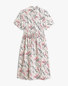 TOMMY HILFIGER ESS LINEN MIDI SS SHIRT DRESS