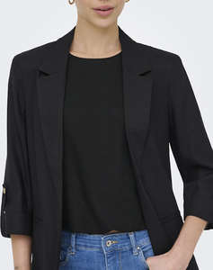 ONLY ONLGOA 3/4 UNLINE LINEN BL BLAZER CC TLR