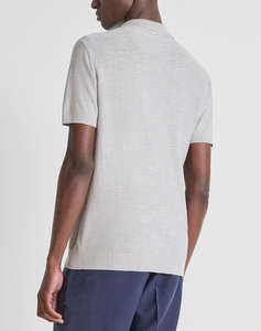 ANTONY MORATO MMSW01603YA500067 MIN OF 6 SWEATER REGULAR FIT IN LINEN BLEND SOFT YARN WITH LOGOED METAL BADGE MENS