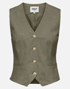 ONLY ONLSIESTA S/L LINEN BL VEST TLR