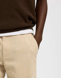 SELECTED SLMREGULAR-BRODY LINEN BLD SHORTS NOOS