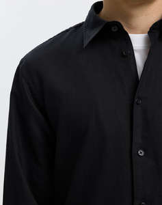 SELECTED SLMREGCLAUS CLAY LINENBLEND LS SHT NOOS
