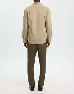 SELECTED SLMREGCLAUS CLAY LINENBLEND LS SHT NOOS