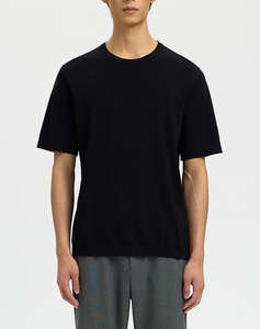 SELECTED SLMTORINO SS KNIT CREW NECK NOOS