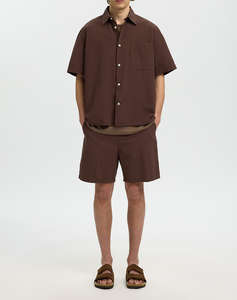 SELECTED SLHRLXSTUART SEERSUCKER SS SHIRT
