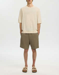 SELECTED SLHTORINO SS RELAXED STRUCTURE CREW NECK