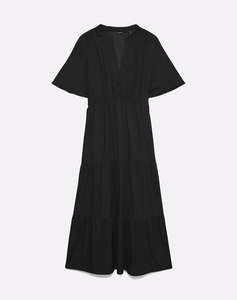 VERO MODA VMEASY JOY S/S V-NECK 7/8 DRESS WVN