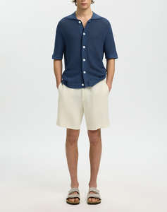 SEL SLHSHANE SS OPEN STRUC POLO CARDIGAN