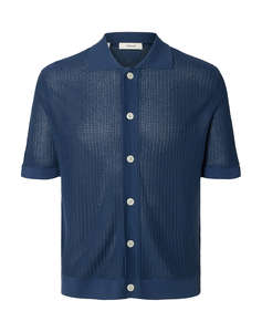 SEL SLHSHANE SS OPEN STRUC POLO CARDIGAN