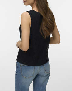 VERO MODA VMHONEY LACE SL V-NECK TOP WVN GA