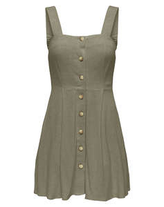 ONLY ONLSIESTA LINEN BL SHORT STRAP DRESS PNT
