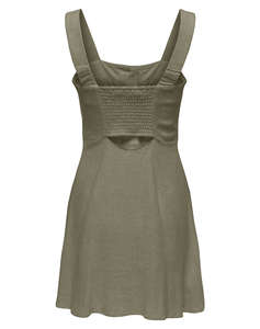 ONLY ONLSIESTA LINEN BL SHORT STRAP DRESS PNT