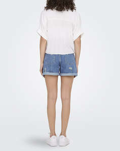 ONLY ONLPAULA LIFE S/S TIE SHIRT WVN NOOS