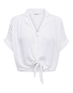 ONLY ONLPAULA LIFE S/S TIE SHIRT WVN NOOS