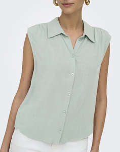 ONLY ONLSIESTA S/L LINEN BL SHIRT PNT NOOS