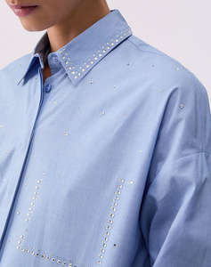 LIU JO BLACK_CA6C30_CAMICIA RICAMATA WOMENS SHIRT