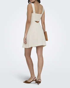 ONLY ONLSIESTA LINEN BL SHORT STRAP DRESS PNT