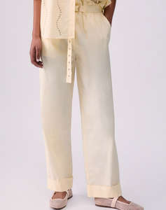 LIU JO BLACK_CA6C54_ECS PANT. C/FIBBIA WOMENS PANTS