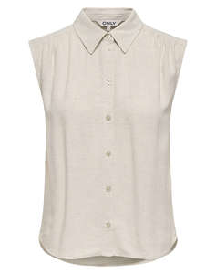ONLY ONLSIESTA S/L LINEN BL SHIRT PNT NOOS