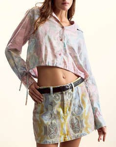 DESIGUAL CAM_FLOWERS_LACRO WOMENS SHIRT