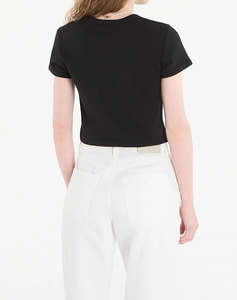 CALVIN KLEIN JEANS SS 2X2 BABY RIB LOGO BABY TEE