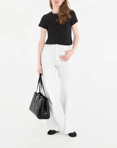 CALVIN KLEIN JEANS SS 2X2 BABY RIB LOGO BABY TEE
