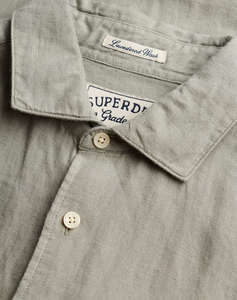 SUPERDRY  D2 STUD RIVIERA L/S LINEN SHIRT MENS SHIRT