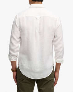 SUPERDRY  D2 STUD RIVIERA L/S LINEN SHIRT MENS SHIRT