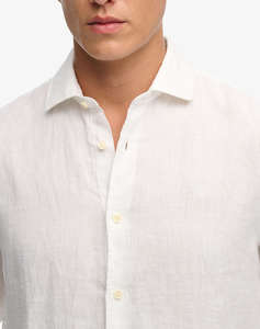 SUPERDRY  D2 STUD RIVIERA L/S LINEN SHIRT MENS SHIRT