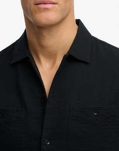SUPERDRY  D2 STUD MERCHANT TEXTURED S/S SHIRT MENS SHIRT