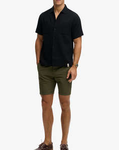 SUPERDRY  D2 STUD MERCHANT TEXTURED S/S SHIRT MENS SHIRT