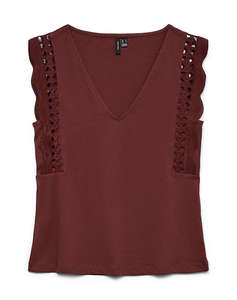 VERO MODA VMGABBY SL V-NECK TOP JRS GA