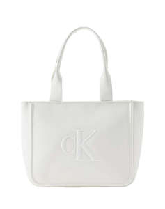 CALVIN KLEIN RAISED CK MEDIUM TOTE