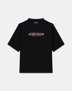 GUESS JEANS GJ SS CN OS AMERICAN TR TEE WOMENS BLOUSE