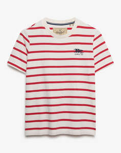 SUPERDRY D4 OVIN HERITAGE HAMPTONS STRIPE TEE WOMENS BLOUSE
