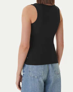 GUESS JEANS GJ RIB EMBRO TANK TOP WOMENS BLOUSE